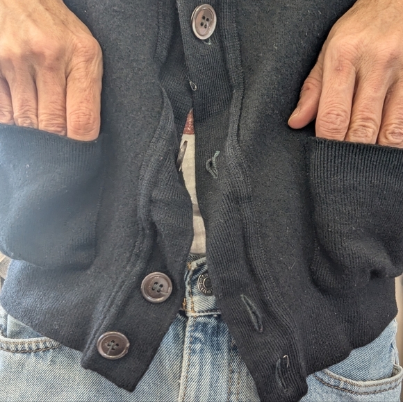 Vintage Gianfranco Ferre Made in Italy Wool Minimalist Vest Neutral Cardigan - Picture 7 of 8